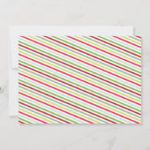 Candy Cane Cool Drie Foto Vakantie Kaart (Achterkant)