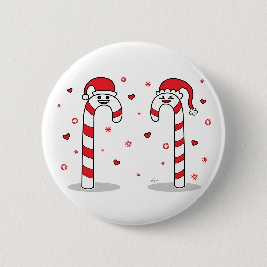 Candy Cane Couple - Button (Voorkant)