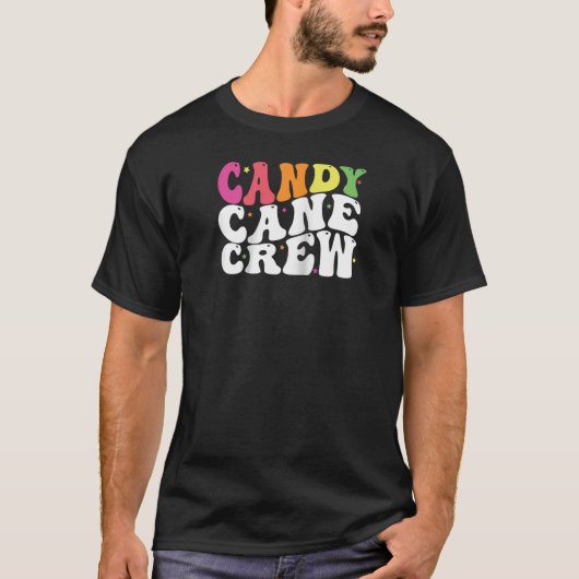 Candy Cane Crew Candy Lover Christmas Matching Rag T-shirt (Voorkant)