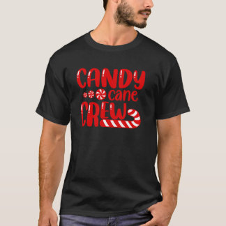 Candy Cane Crew Candy Xmas Pyjama Matching Familie T-shirt