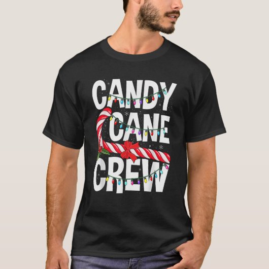 Candy Cane Crew Funny Christmas Candy Lover Dancin T-shirt (Voorkant)