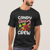 Candy Cane Crew Funny Christmas Snoep Lover Kinder T-shirt (Voorkant)