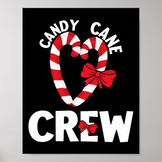 Candy Cane Crew Funny kerstsweet Snoep Merry Poster (Voorkant)
