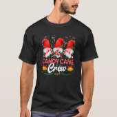 Candy Cane Crew Funny Snoep Lover Gnome T-shirt (Voorkant)