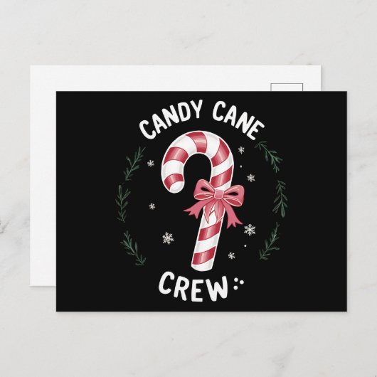 Candy Cane Crew Funny Snoep Lover Xmas Feestdagenkaart (Voorkant / Achterkant)