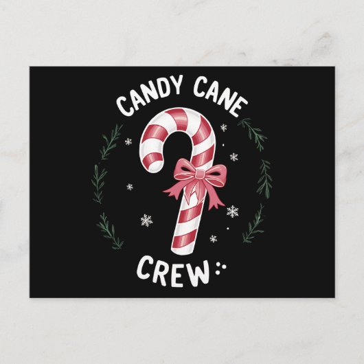 Candy Cane Crew Funny Snoep Lover Xmas Feestdagenkaart (Voorkant)