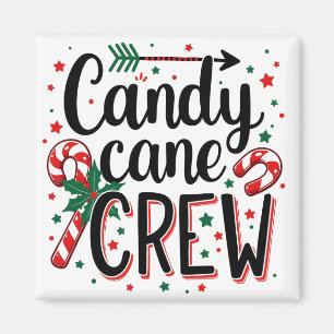 Candy Cane Crew Kerstsnack Matching Cousins Magneet