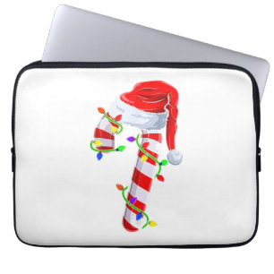 Candy Cane Crew Kerstverlichting Familie Matching Laptop Sleeve