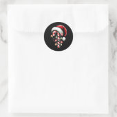 Candy Cane Crew Kerstverlichting Familie Matching Ronde Sticker (Tas)