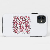 Candy Cane Crew Liefhebber Kerstmis Pyjama Case-Mate iPhone Case (Achterkant (horizontaal))