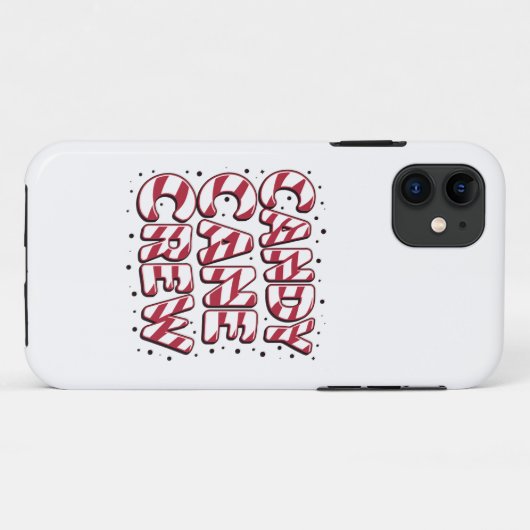 Candy Cane Crew Liefhebber Kerstmis Pyjama Case-Mate iPhone Case (Achterkant (horizontaal))