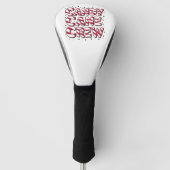 Candy Cane Crew Liefhebber Kerstmis Pyjama Golfheadcover (Voorkant)