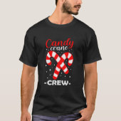 Candy Cane Crew Matching kerstpajama Cool X m T-shirt (Voorkant)