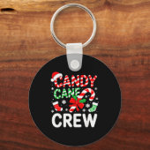 Candy Cane Crew Shirt Adult Men Women Kids Christm Sleutelhanger (Voorkant)