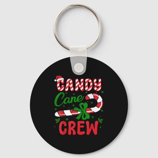 Candy Cane Crew Tester Lovers Taster Group Funny C Sleutelhanger (Voorkant)