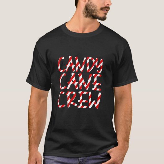 Candy Cane Crew Xmas Kerstmis Grappige Kerstmis Ma T-shirt (Voorkant)