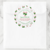 Candy Cane Custom Classic Ronde Sticker (Tas)