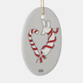 Candy Cane Doxie Keramisch Ornament (Rechts)