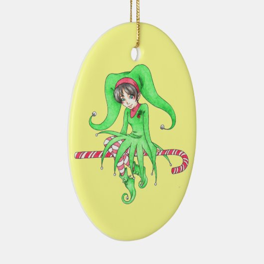 Candy Cane Elf Ornament (Rechts)