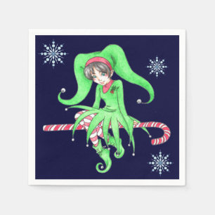 Candy Cane Elf Papier servetten
