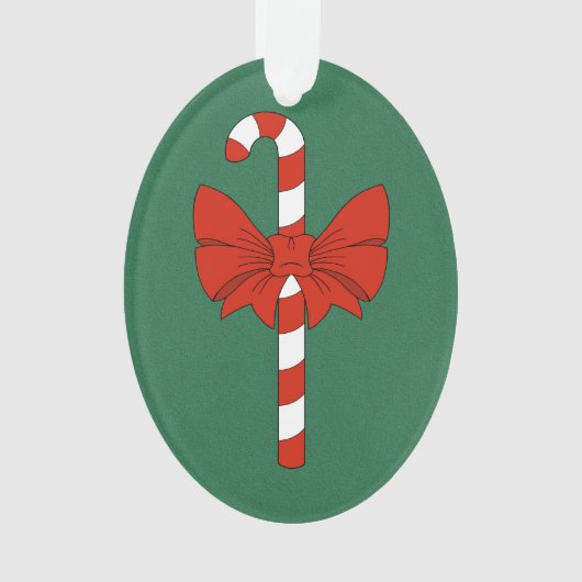 Candy Cane en Strik Ornament (voorkant)