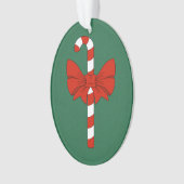 Candy Cane en Strik Ornament (voorkant)
