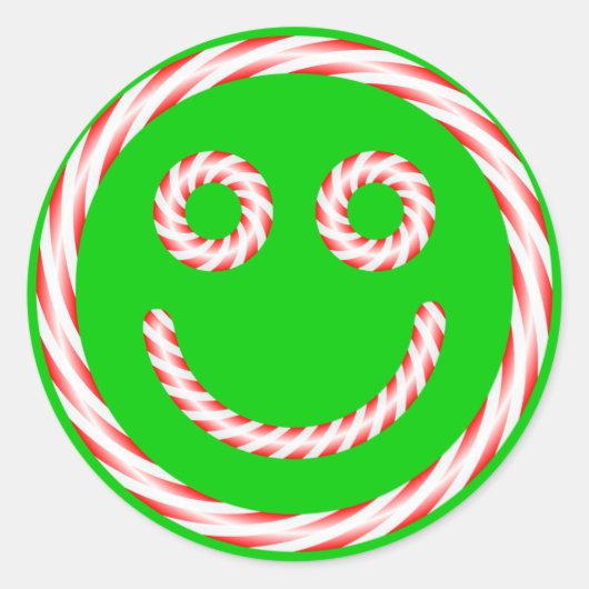 Candy Cane Face Sticker (Voorkant)