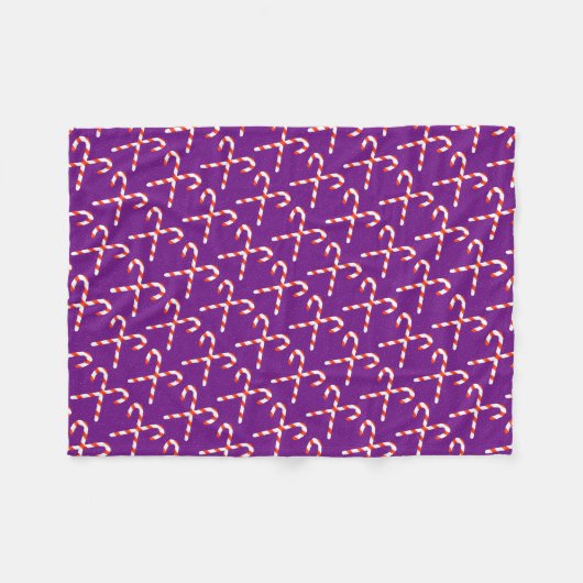 Candy Cane Fleece Blanket (Voorkant (Horizontaal))