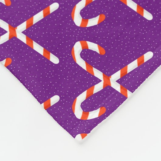 Candy Cane Fleece Blanket (Hoek)