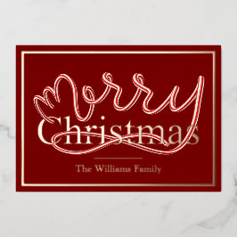 Candy Cane Folie Kerst Kaart