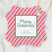 Candy Cane Gestreept  Bedankjes Labels (Achterkant)