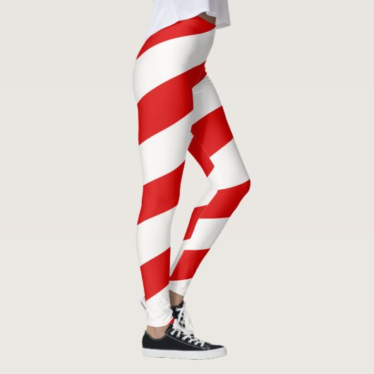 Candy Cane gestripte Leggings (Rechts)