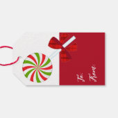 Candy Cane Gift Label Cadeaulabel (Achterkant Horizontaal)