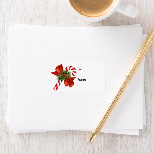 Candy Cane Gift Label - Label (Insitu)