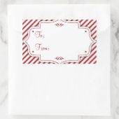 Candy Cane Gift Label Sticker (Tas)