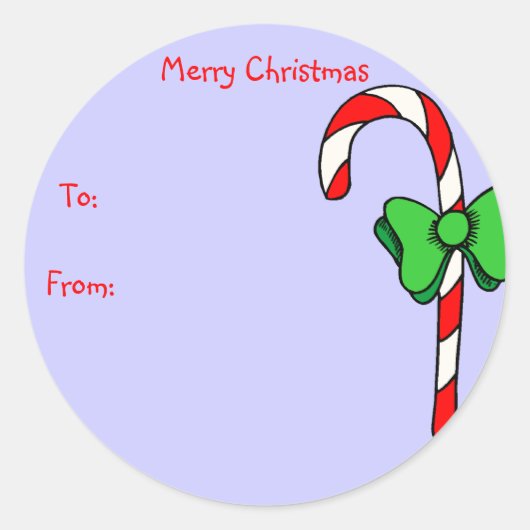 Candy Cane Gift Labels (Voorkant)