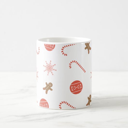 Candy Cane Gingerbread Man Snowflake Mok (Center)