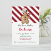 Candy Cane Gingerbrood Cookie & Snoep Exchange Kaart (Staand voorkant)