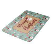 Candy Cane Gingerbrood Pattern Badmat (Gekanteld)