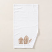 Candy Cane Gingerbrood Pattern Bath Towel Set Bad Handdoek (Handdoek)