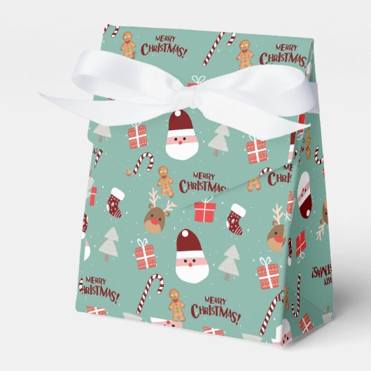 Candy Cane Gingerbrood Pattern Bedankdoosjes (Voorkant Zijde)