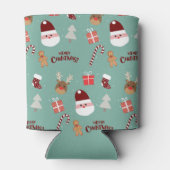 Candy Cane Gingerbrood Pattern Blikjeskoeler (Achterkant)