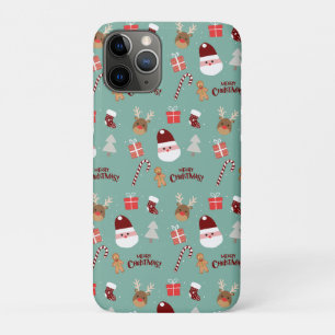 Candy Cane Gingerbrood Pattern iPhone 11 Pro Hoesje