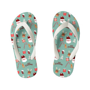 Candy Cane Gingerbrood Pattern Kinder Teenslippers