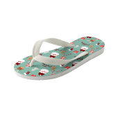 Candy Cane Gingerbrood Pattern Kinder Teenslippers (Schuin)