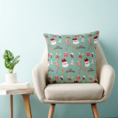 Candy Cane Gingerbrood Pattern Kussen (Stoel)
