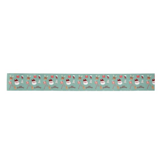 Candy Cane Gingerbrood Pattern Lint (Voorkant)