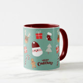 Candy Cane Gingerbrood Pattern Mok (Voorkant rechts)