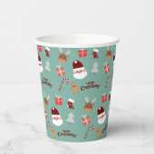 Candy Cane Gingerbrood Pattern Papieren Bekers (Links)