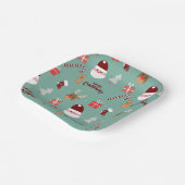 Candy Cane Gingerbrood Pattern Papieren Bordje (Gebogen)